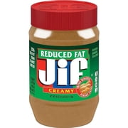 Jif Reduced Fat Creamy Peanut Butter Spread, 40 Ounces, 60% Peanuts ( Pack of 2 )