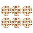 thumbnail image 2 of Bingfone Vintage Thanksgiving Turkey Leather Drinks Coasters With Set Of 6,Suitable For Home Kitchen,Coffee Cup Coasters Home Gift, 2 of 9