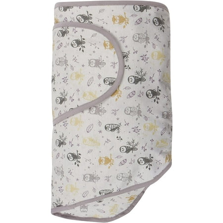 UPC: 0748252340641 | Miracle Blanket Baby Sleep Wearable Swaddle Wrap for Newborn Infant Boy or Girl 0-3 Months – Forest Owls with Gray Trim