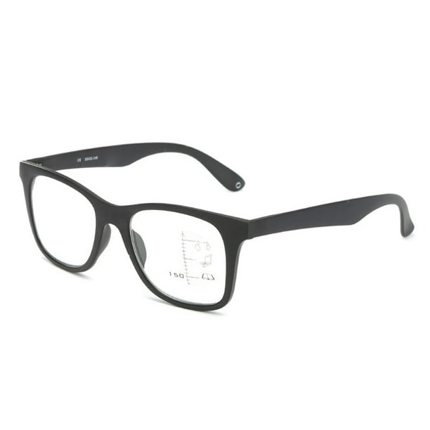 Mens Womens Multi Focus Reading Glasses Progressive Readers Rectangular Plastic