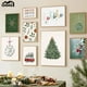 thumbnail image 2 of Póster de decoración de bola de árbol de Navidad, pintura en lienzo de acebo esmerilado, furgoneta de invierno, impresiones de copo de nieve, imagen decorativa para habitación del hogar, 2 of 4