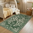 thumbnail image 4 of MJIAexp 3'x5' Snake Area Rugs,Washable Rugs for Living Room,Soft Vintage Bedroom Rug, Botanical Non Slip Ultra Thin Floor Carpet for Dining Room Home Office, 4 of 8