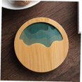 thumbnail image 4 of Er Round Tea Mat Bamboo Ers Epoxy Resin Transparent Art Crafts (1pc), 4 of 5