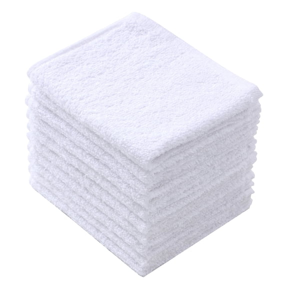 Veinchycot 10-Pack Kitchen Dishcloths for Washing Dishes,100% Cotton Dish Rags for Drying & Cleaning,10x11 inches,White