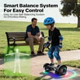 thumbnail image 4 of MOSTA Bluetooth Hoverboard with LED Headlight, 2-Wheel Self-Balancing Electric Scooter 6.5 inch Black, 4 of 8