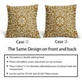 thumbnail image 4 of Mustard Yellow Pillow Covers 16x16 Set of 2 Yellow Cream Bohemian Ethnic Carpet Boho Style Vintage Flower Print Decorative Throw Pillows Outdoor Square Cushion Cases Farmhouse Decor for Home Sofa Bed, 4 of 5