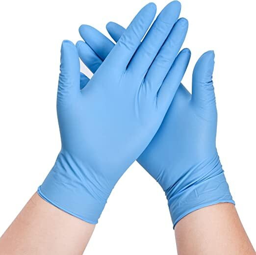 100 Count Disposable Gloves, Medium Duty, Medium Size, PowderFree