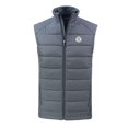 thumbnail image 2 of Men's Cutter & Buck Charcoal Milwaukee Brewers Evoke Hybrid Eco Softshell Recycled Full-Zip Vest, 2 of 3