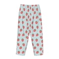 thumbnail image 5 of Xecao Hand Drawn Strawberry Women's Straight Lounge Pajama Pants: The Epitome of Relaxed Sleepwear, 5 of 9