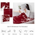 thumbnail image 4 of Winter Snowflake Throw Flannel Blanket 30x40In Merry Christmas and Happy New Year Red Super Soft Cozy Bed Blanket, Lightweight Plush Fuzzy Bed Throw for Bedroom Sofa Couch Living Room, 4 of 4