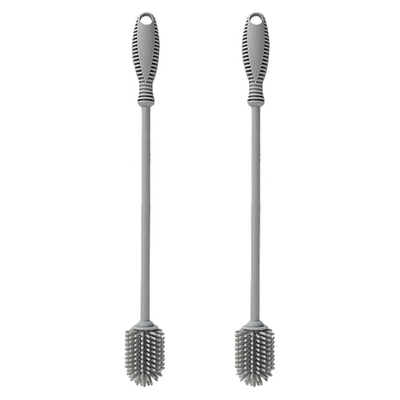 2PCS Durable Silicone Long Handle Cup Brushes for Effective Cleaning