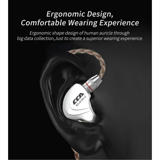 CCA C10 Five Drivers Hybrid in Ear Monitors in Each Side HiFi 4BA