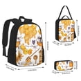 thumbnail image 2 of Disketp Honey Bee Set Large Capacity Backpack Lunch Bag Pencil Case Combination 3 Piece Set for Student, 2 of 7