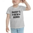 thumbnail image 3 of Daddy's New Homie Cute Toddler T Shirts for Boys Girls (Gray, Youth XL), 3 of 5