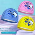 thumbnail image 1 of Gorro de baño para niños y niñas, impermeable, profesional, de PU, con estampado de dibujos animados, para bebés, 1 of 1