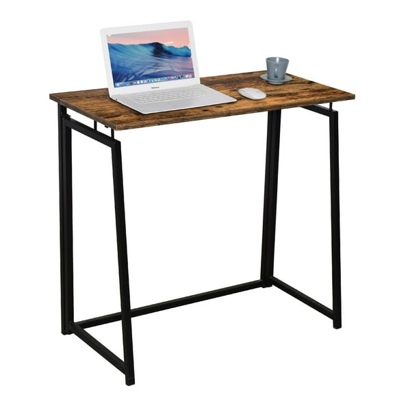 Compact No-Assembly Computer Desk, 31 inch Foldable Corner Table Reading Writing Workstation for Home Office Small Space