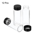 thumbnail image 2 of Uxcell 30mL Reagent Glass Storage Bottle Round Plastic Screw Cap for Laboratory Home Clear 12 Pack, 2 of 5