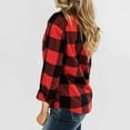 thumbnail image 4 of DailyTrove Women's Classic Red & Black Buffalo Plaid Shirt, Timeless Outerwear for Fall Layering & Daily Wear for women, 4 of 5