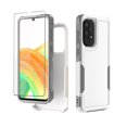 thumbnail image 1 of Xhy Samsung Galaxy A33 5G Case with Screen Protector Military Grade Full Body Double Layer Protection Shock and Drop Resistant TPU Durable Detachable for Galaxy A33 5G Phone-White Grey, 1 of 10