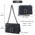 thumbnail image 3 of Bandolera DEEPMEOW con cadena de piel para mujer, color negro, 3 of 5