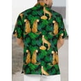 thumbnail image 2 of HAPPY BAY Men's Hawaiian Shirts Short Sleeve Button Down Shirt Men's Party Shirts Casual Holiday Summer Tropical Shirts for Men Funny 4XL Cheetah Forest, Autumn Green, 2 of 6