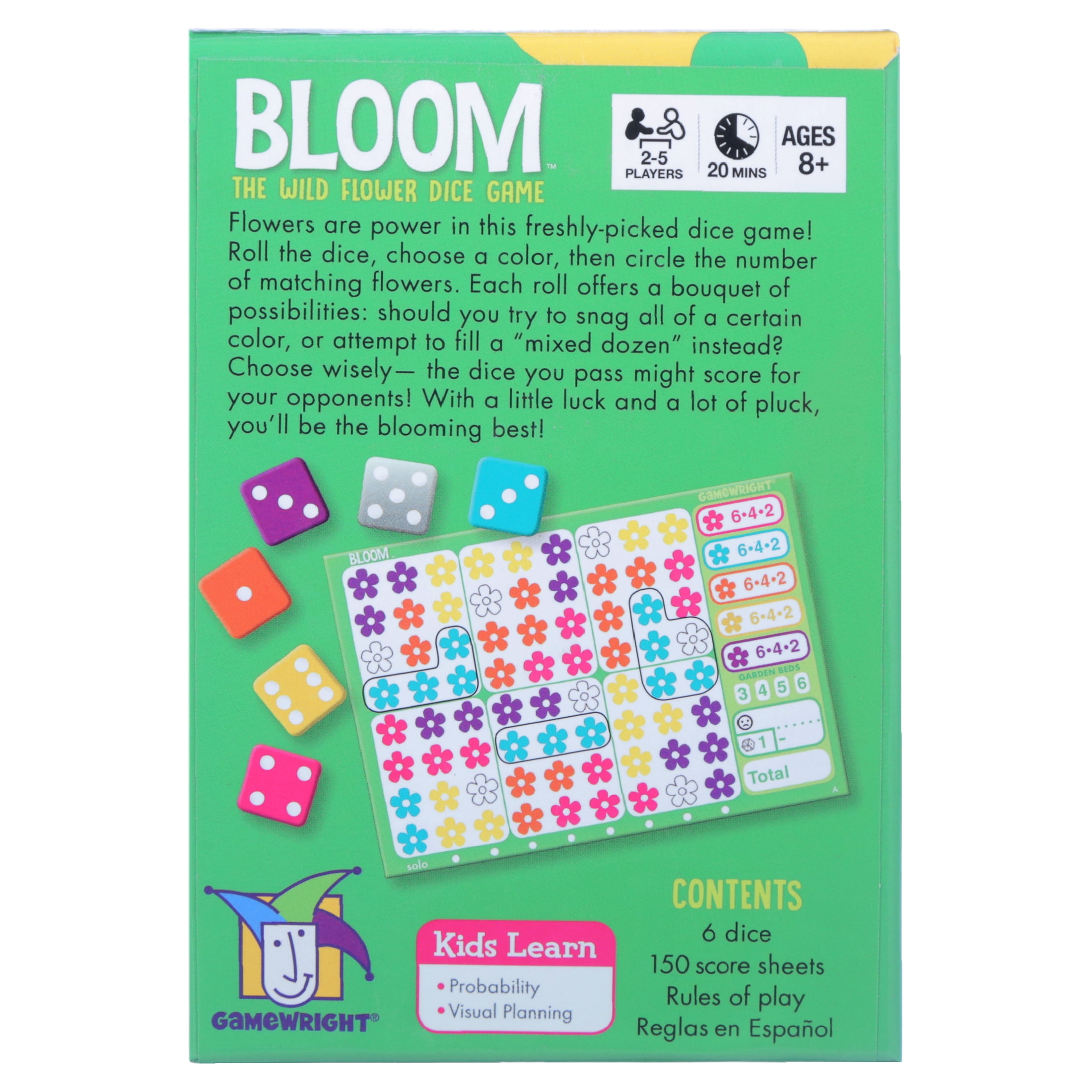 Gamewright - Bloom - The Colorful Wild Flower Dice Game - Walmart.com