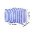 thumbnail image 3 of ¡Ofertas del día! Bolsa tejida de nailon Topliu, bolsa para mudanzas de graduación, bolsa de gran capacidad para mudanzas, bolsa de piel de serpiente a cuadros azul y blanca., 3 of 4
