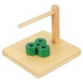 thumbnail image 1 of 1 Juego de columna de madera para niños, juguetes de aprendizaje temprano, juguetes cognitivos de Color verde, 1 of 7
