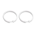 thumbnail image 3 of 24pcs O-shaped Shower Curtain Hooks Large Bath Drape Loop Rustproof Plastic Rings Glide Rings Hangers (White), 3 of 7