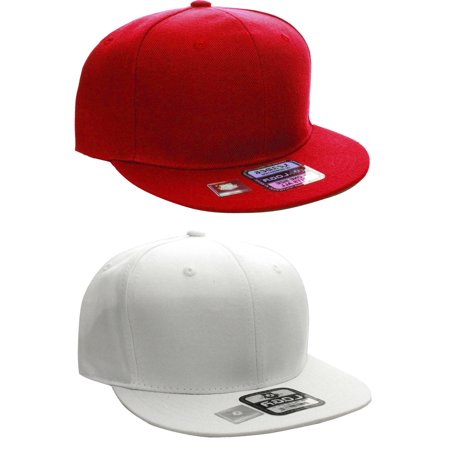 Hat Cap Snap - L.O.G.A Plain Flat Bill Visor Blank Snapback Hat Cap with Adjustable Snaps