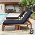 thumbnail image 6 of Kimunuk Outdoor Chaise Lounge Cushions set of 2, 80" x 26" x 4" Waterproof Pool Beach Recliner Replacement Cushions with Ties, Navy, 6 of 7
