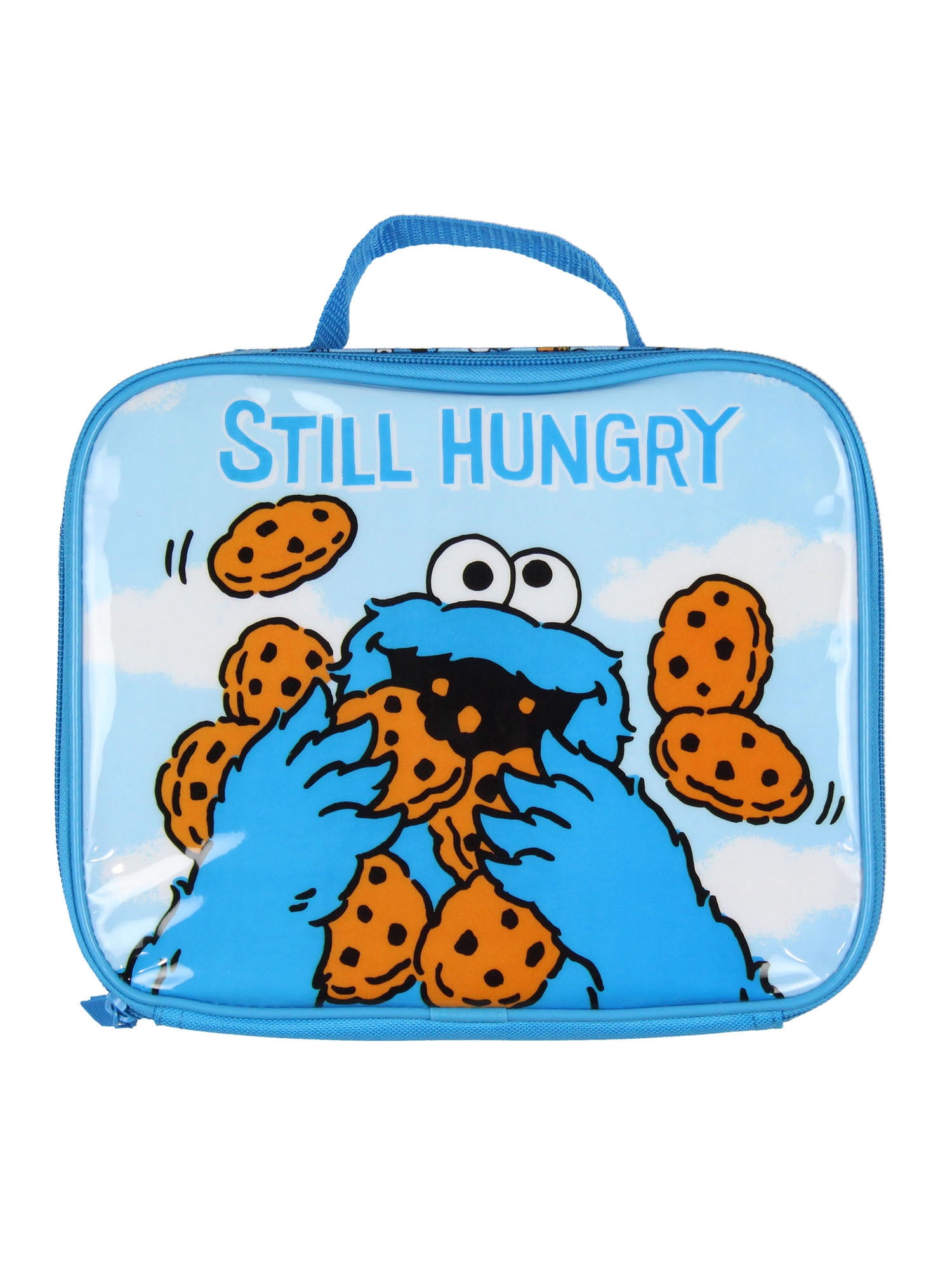 Sesame Street Still Hungry Cookie Monster All Over Insulated Lunch Box Bag Tote 10"