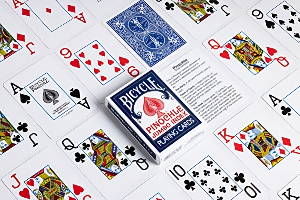 Bicycle Pinochle Jumbo Index Playing Cards (Colors May Vary) (Pack of 10)