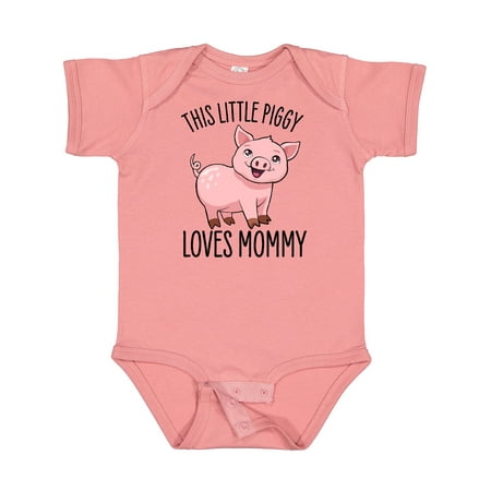 

Inktastic This Little Piggy Loves Mommy- Cute Gift Baby Boy or Baby Girl Bodysuit