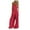 Red, variant on Aoochasliy Clothes Womens Pants Petite Ladies Linen Jumpsuit Casual Suspender Pants Wide Leg Floral Buttons Overalls