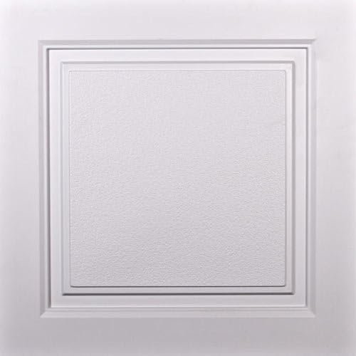 uDecor Meridian Ceiling Tile 2x2 - Box of 10 - Drop-in (White)
