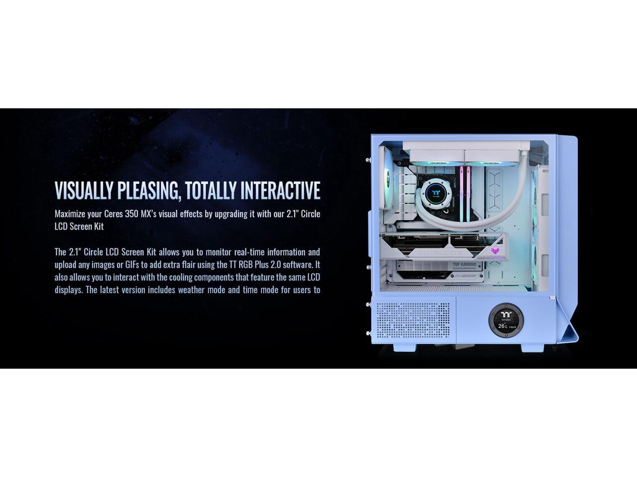 Thermaltake Ceres 350 MX Hydrangea Blue Mid Tower Chassis CA-1Z3-00MFWN-00
