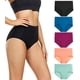 thumbnail image 1 of Bragas de algodón para mujer, pantalones altos, cobertura completa, ropa interior cómoda para damas, paquete de 5 unidades surtidas., 1 of 5
