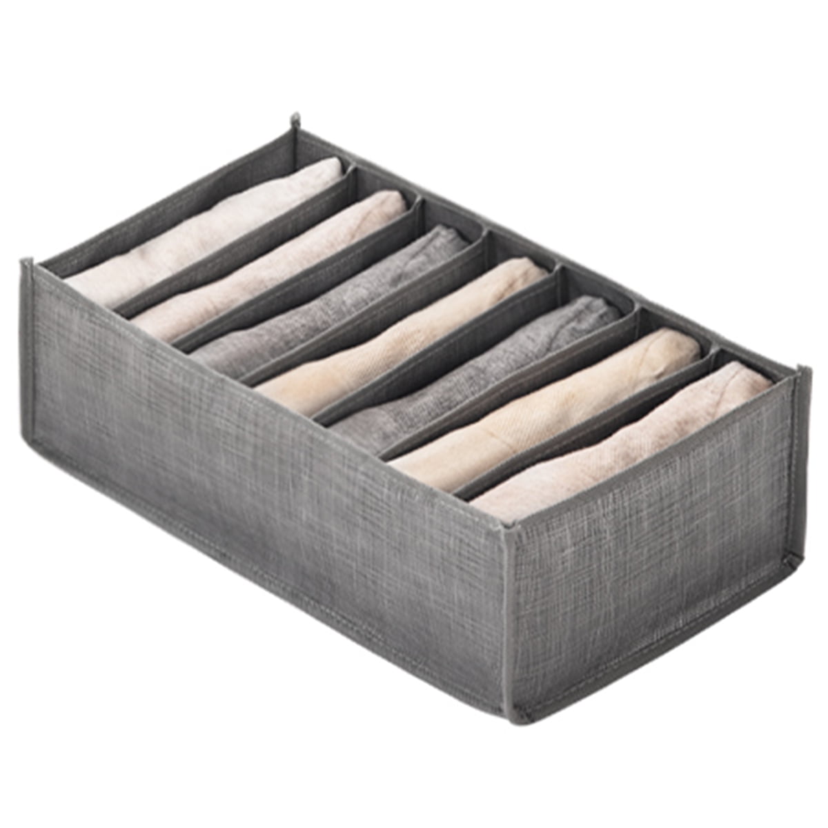 Jeans Storage Box Non-Woven Fabric Clothes Drawer Organizer Visible Gray Clothes Divider Box Space-Saving Storage Container for Clothes Jeans Underclothes T-Shirt Closet Wardrobe