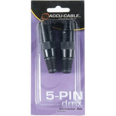 UPC: 0819730011282 | American DJ ACXLR5PSET 5 Pin Male & Female XLR Connectors Set