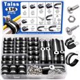 thumbnail image 1 of Kit surtido de abrazaderas para cables Taiss 136 piezas de acero inoxidable 304, 1 of 6