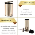 thumbnail image 4 of Brushed Gold Bathroom Set – 0.8 Gal Trash Can and Toilet Bowl Brush, 4 of 8