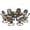 Khaki, variant on MEETWARM Outdoor 9-Piece Patio Dining Set, All-Weather Cast Aluminum Patio Conversation Set- 8 Cushioned Swivel Rocker, 61" Round Patio Dining Table w/Detachable Lazy Susan/Umbrella Hole, Dark Bronze