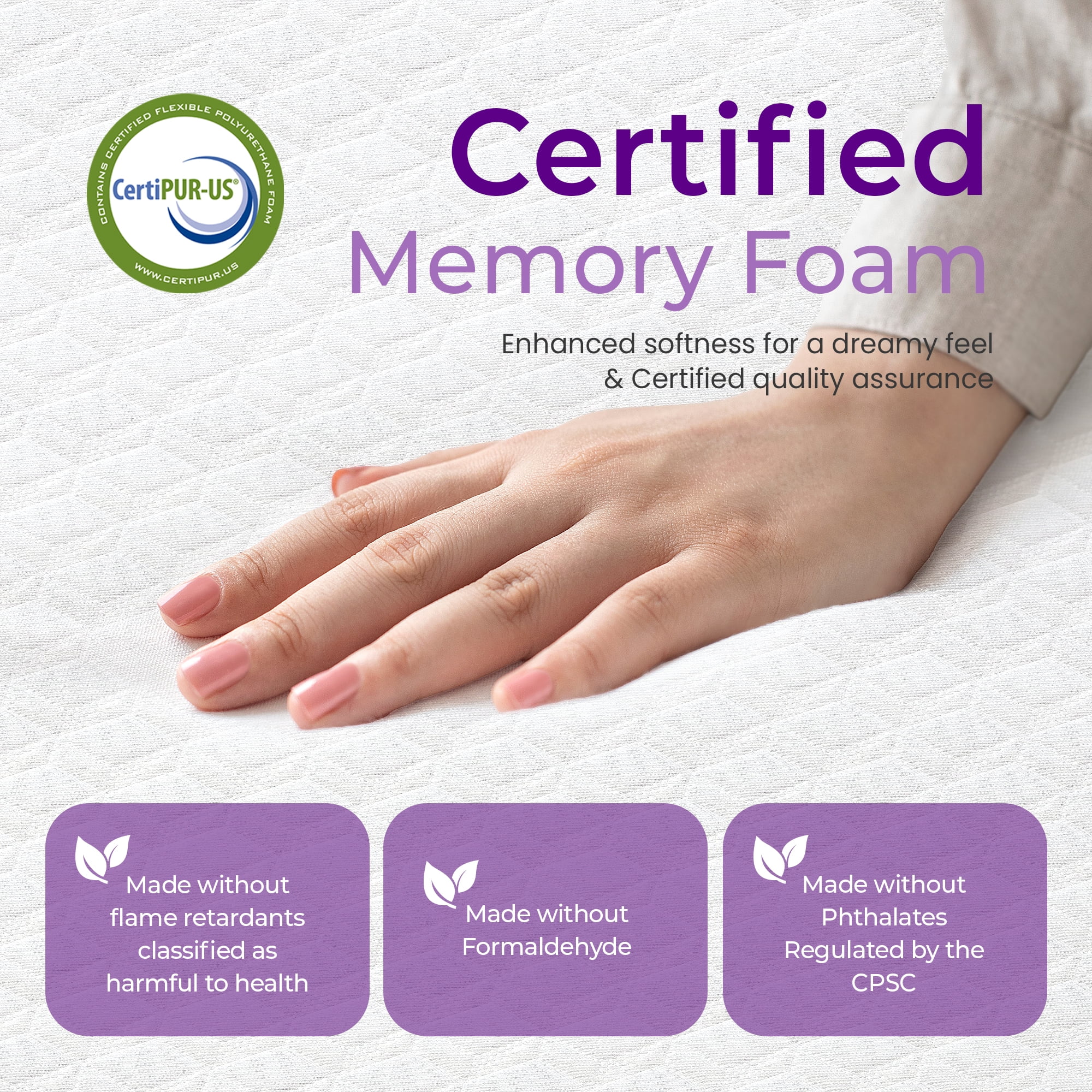 GAESTE 8 Inch Full Cooling Gel Memory Foam Mattress for Cool Sleep Medium Firm CertiPUR-US Certified Foam, Mattress in a Box Pressure Relief Removable Cover No Fiberglass (Full, 8 in)