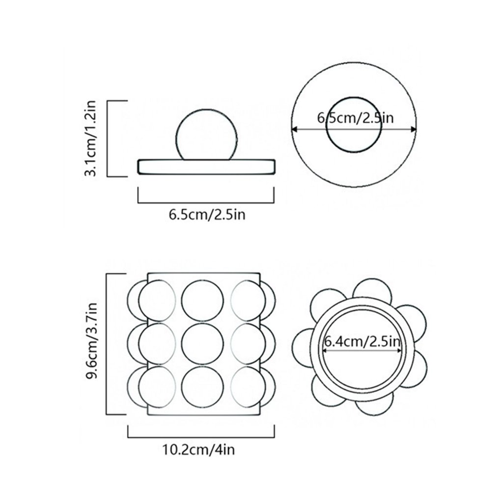 Round Tray Resin Casting Mould Candle Holder Silicone Cup Molds with Lid Resin Casting Mould Round Silicone Soap Mold