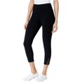 thumbnail image 2 of Pantalones Capri Style & Co. casuales con detalle de entramado para mujer negro pequeño, 2 of 2