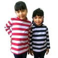 thumbnail image 4 of Red White Stripe Kids Long Sleeve Crew Neck Shirt, 4T, 1 piece, 4 of 7