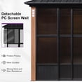 thumbnail image 6 of PURPLE LEAF 12' X 20' Patio Hardtop Gazebo Double Canopy Galvanized Steel Roof Outdoor Screened Aluminum Solarium Backyard, 6 of 6