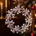 thumbnail image 4 of Christmas Decoration Crystal Ornaments,Hanging Acrylic Christmas Wreath Shaped Ornaments for Christmas Tree Winter New Year Fireplace Party Holiday Decoration, 4 of 7