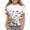White, variant on WTOBBY Toddler Girls Floral Print Short Sleeve T-Shirt Top - Casual Kids Shirt with Round Neck for Summer, School, and Everyday Wear,Beige 100